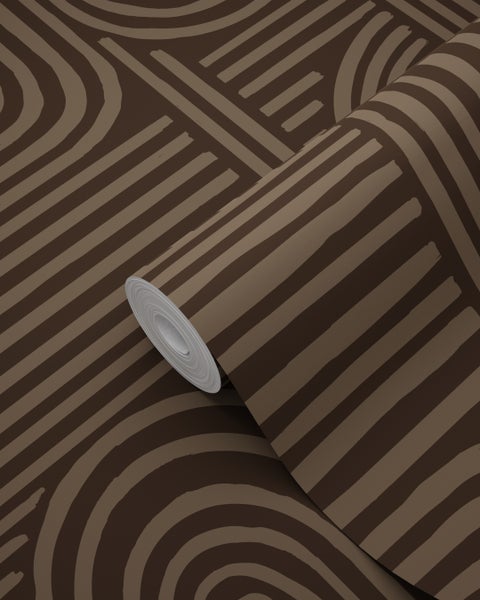 ESTAhome Tapete 3D-Muster Dunkelbraun - 50 x 900 cm - 139940