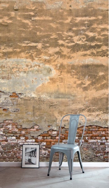 ESTAhome Fototapete alte toskanische Wand Orange - 186 x 279 cm - 157704