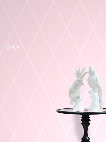 Origin Wallcoverings Tapete Karomuster Rosa - 53 cm x 10.05 m - 345722