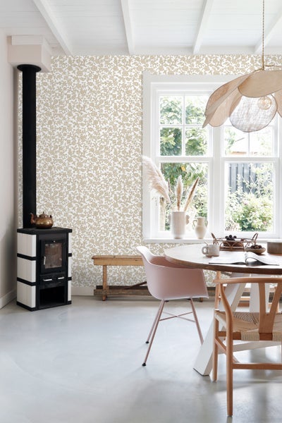 ESTAhome Tapete Blumenmuster Beige - 50 x 900 cm - 131518