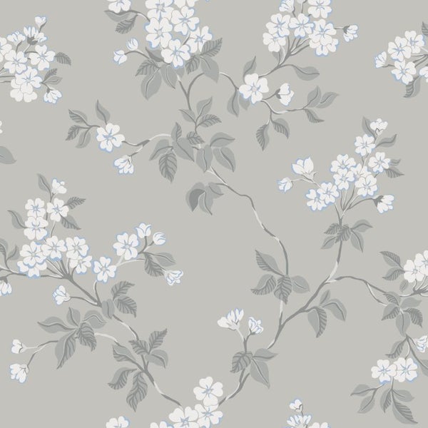 Duro Tapete Blumen Grau - 53 cm x 10.05 m - 661147