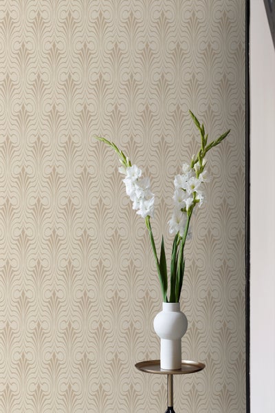 ESTAhome Tapete grafische Form Beige - 50 x 900 cm - 139634