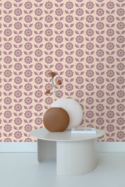 ESTAhome Tapete Blumen Lila - 50 x 900 cm - 130980