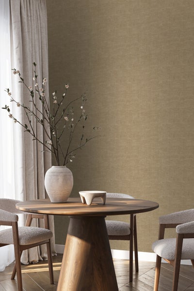 Origin Wallcoverings Tapete Leinen-Optik Beigebraun - 53 cm x 10.05 m - 347862