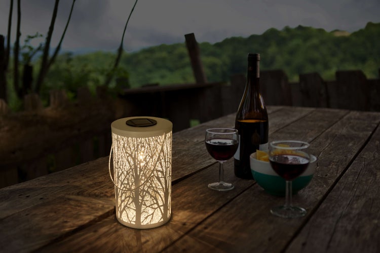 LED-Deko-Solarleuchte weiß