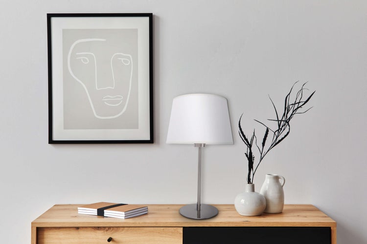 Tischleuchte BOLOGNA h: 45cm beige