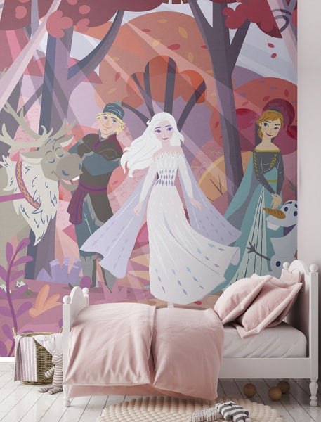 Kinderzimmer mit Fototapete mit Eiskönigin Motiv