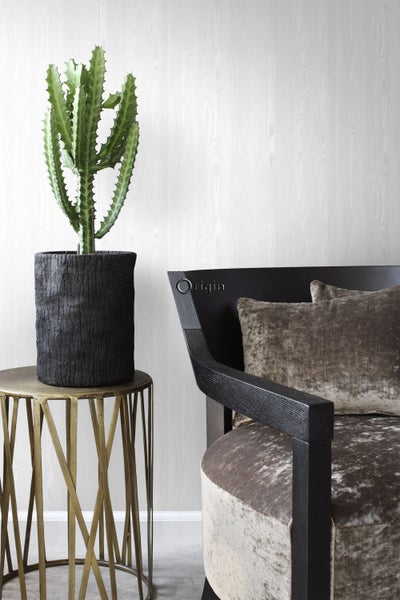 Origin Wallcoverings Tapete Holzoptik Grauweiß - 53 cm x 10.05 m - 347533