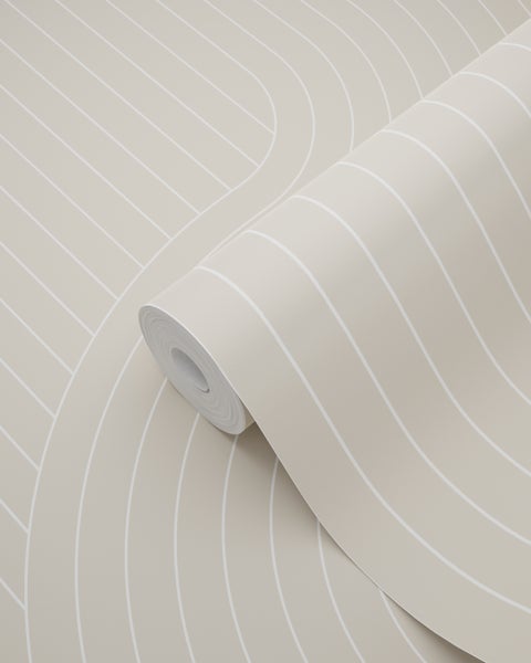 ESTAhome Tapete grafische Linien Beige - 50 x 900 cm - 139927