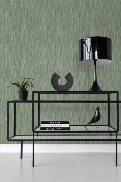 Origin Wallcoverings Tapete 3D Holzoptik Graugrün - 50 x 900 cm - 347868