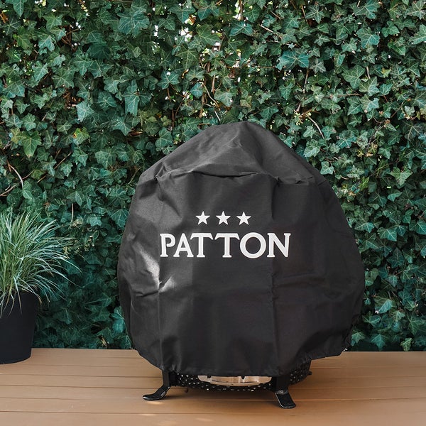 PATTON Grillabdeckung - 55x55x60cm Grillschutzhülle für Kamado 15 Table Chef - Oxford-Stoff - Schwarz