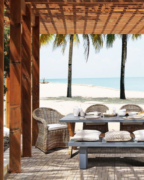 Gartensessel SUSUA Rattan Naturfarben