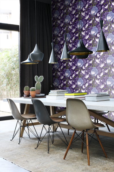 Origin Wallcoverings Tapete Magnolie Lila - 53 cm x 10.05 m - 346924