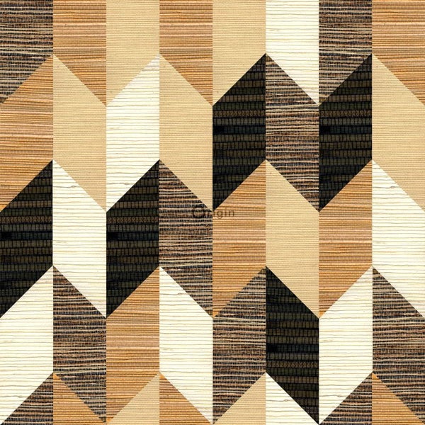 Origin Wallcoverings XXL-Vliestapete 3D Grasmuster Schwarz, Beige und Creme-Beige - 50 x 900 cm - 357214