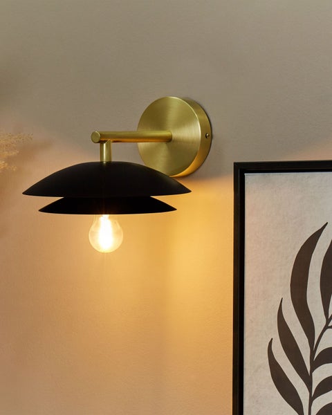 Wandlampe LASOLO Metall Schwarz