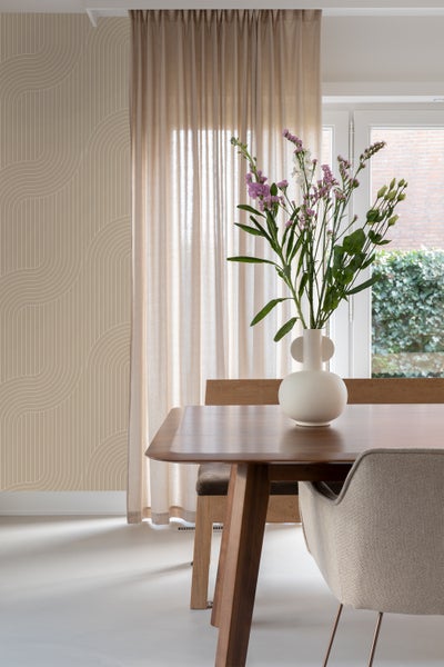 ESTAhome Tapete grafische Linien Sandbeige - 50 x 900 cm - 139925