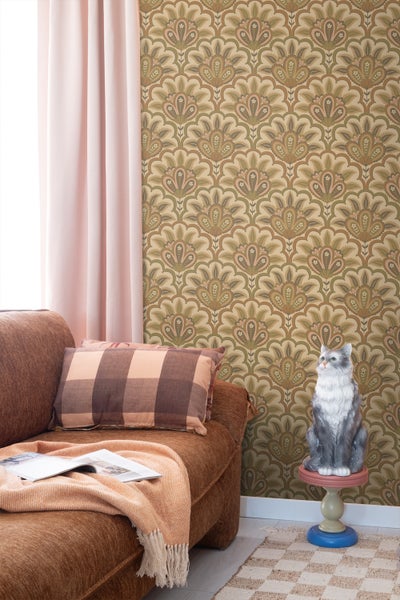 ESTAhome Tapete orientalisches Barockmotiv Braun - 50 x 900 cm - 131036