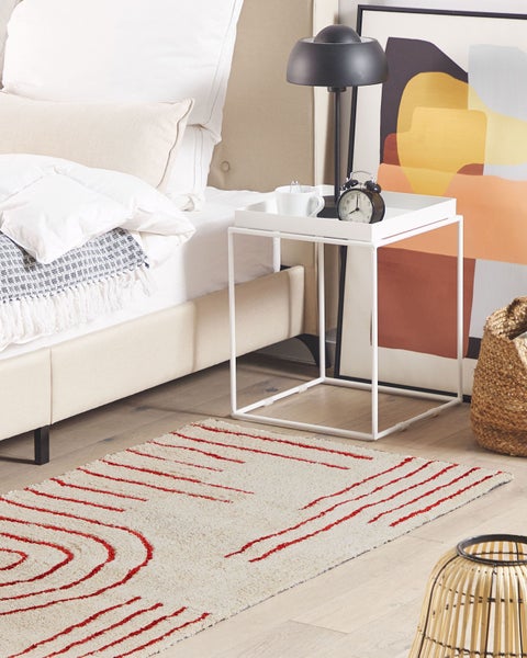 Teppich TIRUPATI Beige 80 x 150 cm Baumwolle