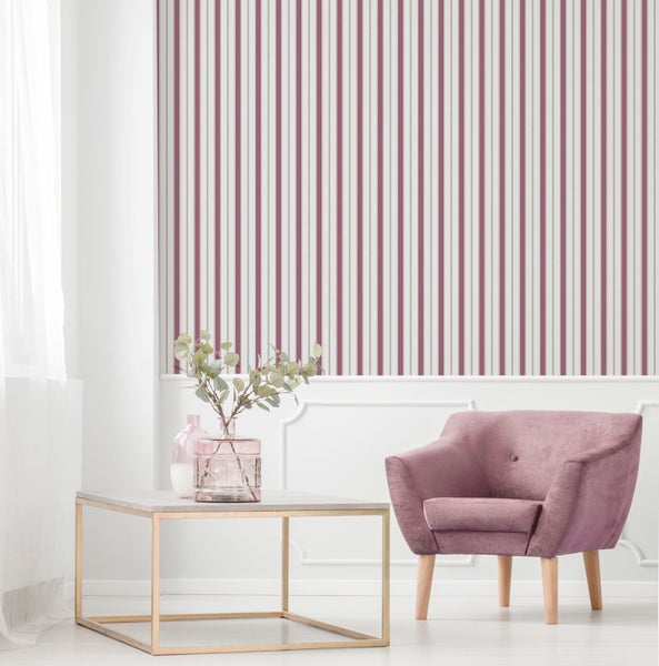 Sanders und Sanders Tapete Streifen Rot und Beige - 53 cm x 10.05 m - 640703