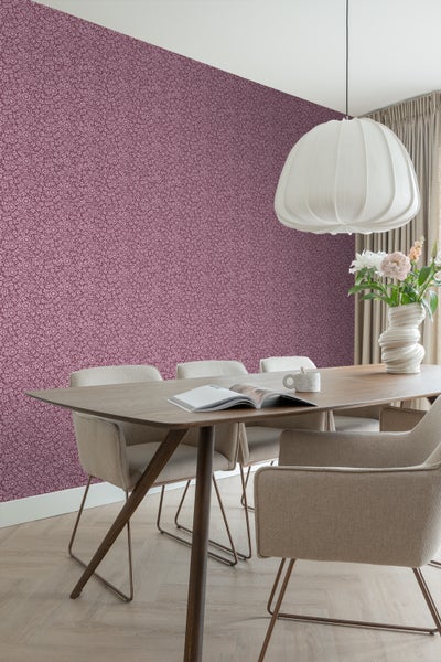 ESTAhome Tapete Blumen Dunkelviolett - 50 x 900 cm - 131673