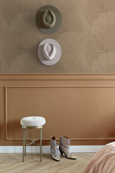 ESTAhome Tapete Blätter Sandbeige - 53 cm x 10.05 m - 139917