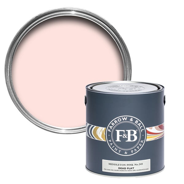 Farbtopf mit Farrow & Ball Farbe, Farbton Middleton Pink