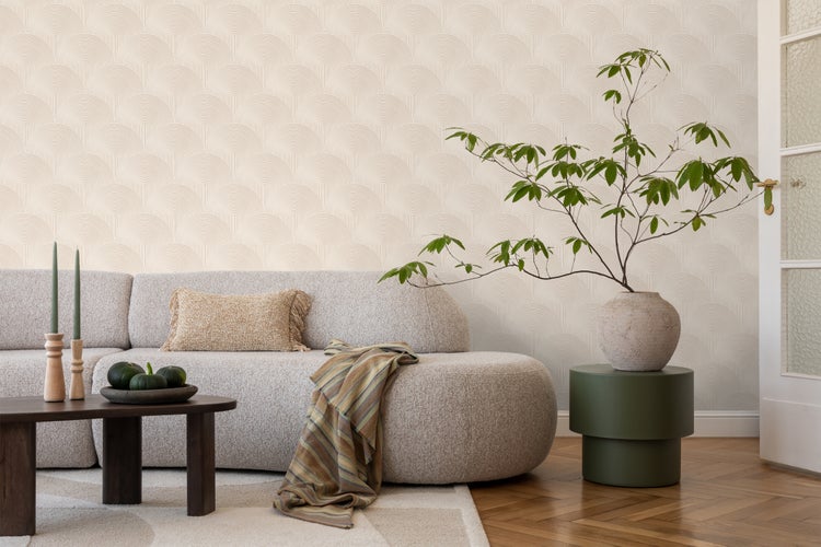 ESTAhome Tapete 3D Muster Beige - 50 x 900 cm - 131100