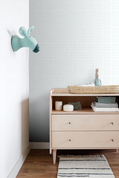 Origin Wallcoverings Tapete Blätter Weiß und Mintgrün - 53 cm x 10.05 m - 347499