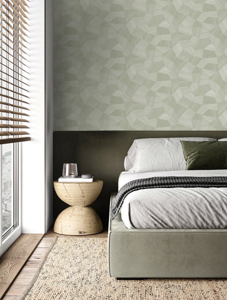 Origin Wallcoverings Tapete 3D-Muster Hell Graugrün - 0.53 x 10.05 m - 347984