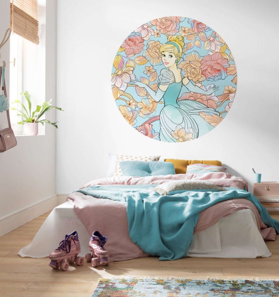 Disney selbstklebende runde Tapete Aschenputtel Multicolor - Ø 125 cm - 611718