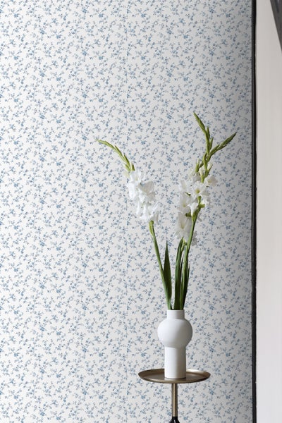 Sanders und Sanders Tapete Blumen Blau und Weiß - 53 cm x 10 m - 640407