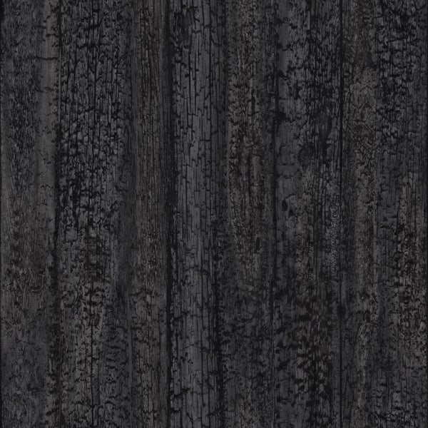 Origin Wallcoverings Tapete Holz-optik Schwarz - 53 cm x 10.05 m - 347531