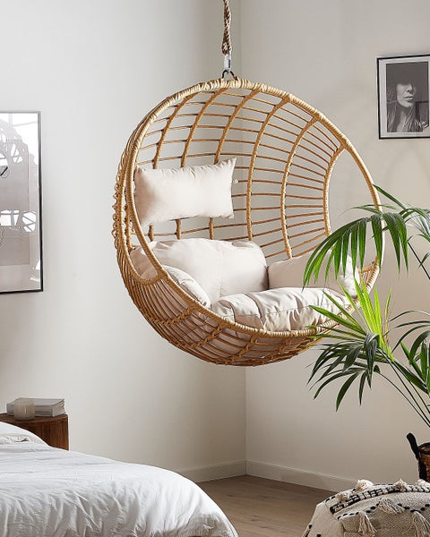 Hängesessel ASPIO Polyrattan Naturfarben
