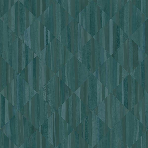 Origin Wallcoverings Tapete 3D Holzoptik Petrolblau - 50 x 900 cm - 347871