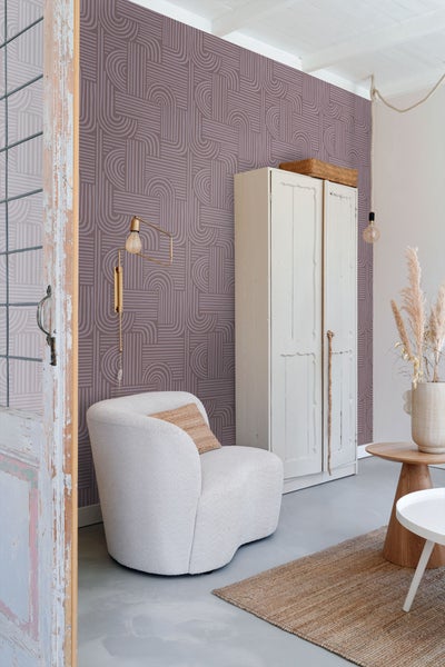 ESTAhome Tapete 3D-Muster mauve-violett - 50 x 900 cm - 131487