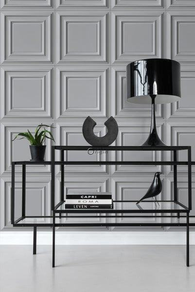 Origin Wallcoverings Tapete Holzwandverkleidung Grau - 53 cm x 10.05 m - 347814