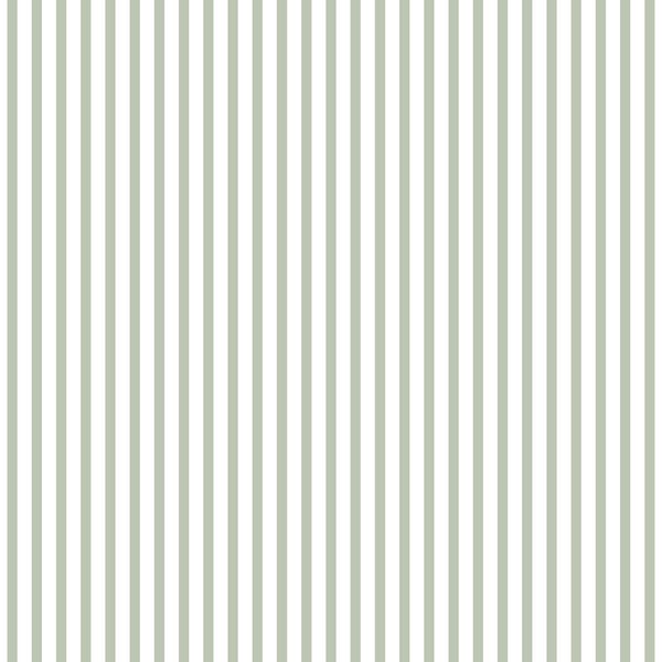 Sanders und Sanders Tapete Streifen Olivgrün und Weiß - 53 cm x 10 m - 640416
