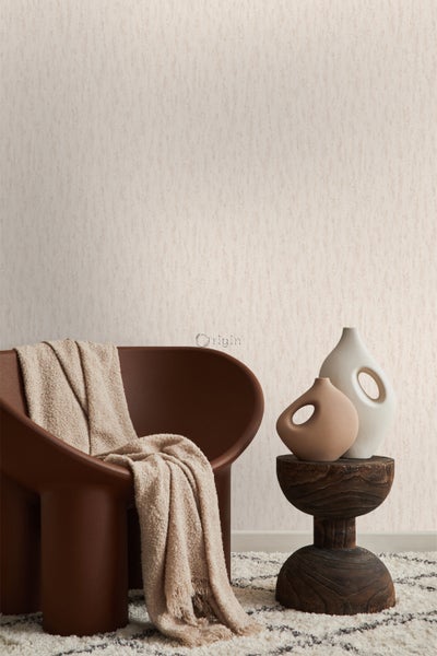 Origin Wallcoverings Tapete Stein-Optik Pfirsichrosa - 53 cm x 10.05 m - 347586