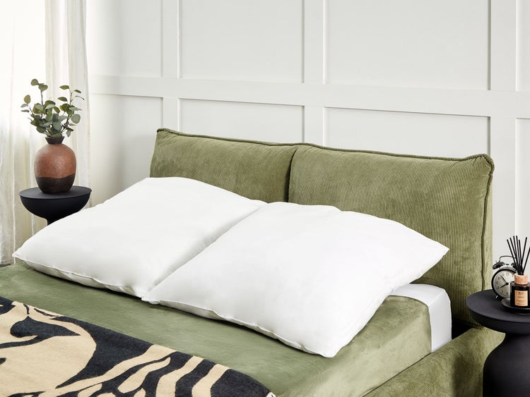 Kopfkissen 2er Set Polyester hoch 80 x 80 cm TRIGLAV