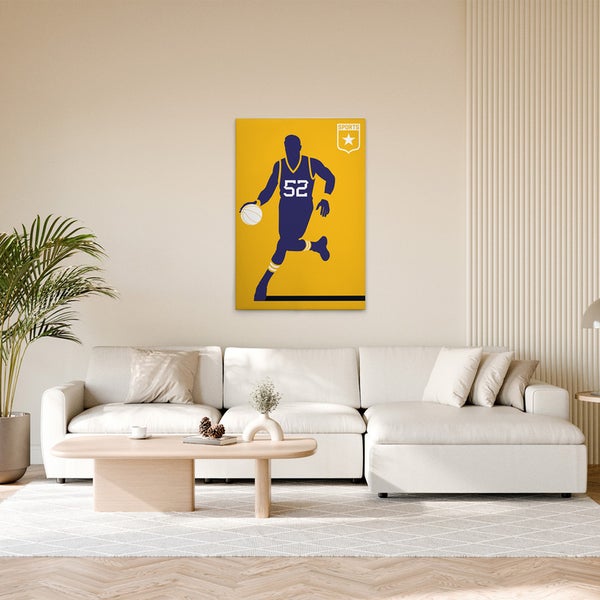 Dekoration mit Basketball Motiven im Wohnzimmer