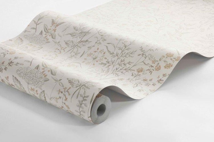 Borastapeter Tapete Blumen Beige - 53 cm x 11.2 m - 660124