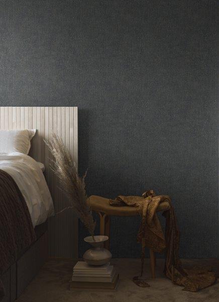 Borastapeter Tapete Uni Graublau - 53 cm x 10.05 m - 660292