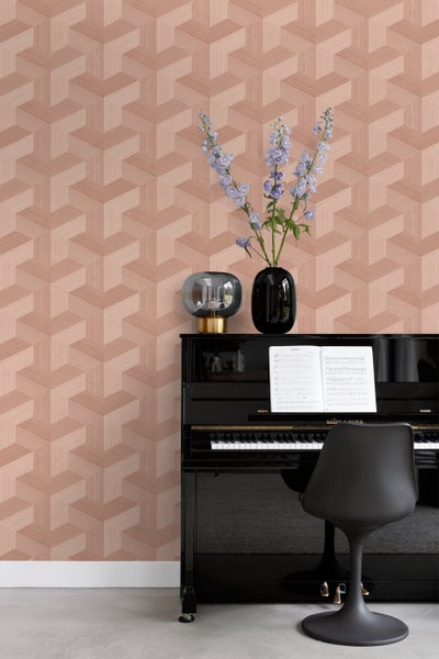 Origin Wallcoverings Tapete 3D-Muster Terrakottarosa - 53 cm x 10.05 m - 347950