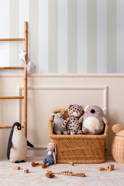 Sanders und Sanders Tapete Streifen Beige und Weiß - 53 cm x 10.05 m - 640659