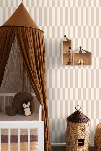ESTAhome Tapete Streifen Beige - 50 x 900 cm - 131211