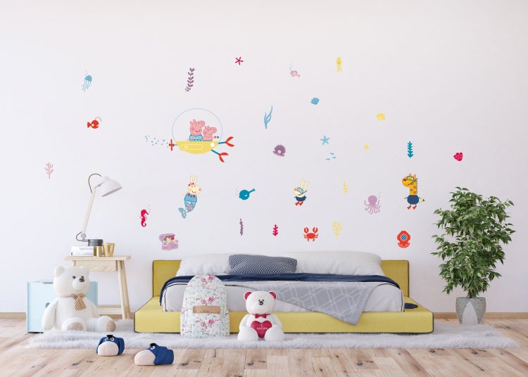Sanders und Sanders Wandtattoo Peppa Wutz Multicolor - 85 x 65 cm - 601360