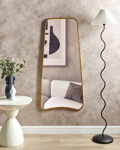 Wandspiegel LEVET 58 cm 122 cm Metall Gold