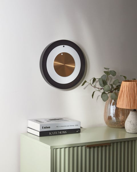 Wanduhr CLUSES 30 cm Metall Schwarz