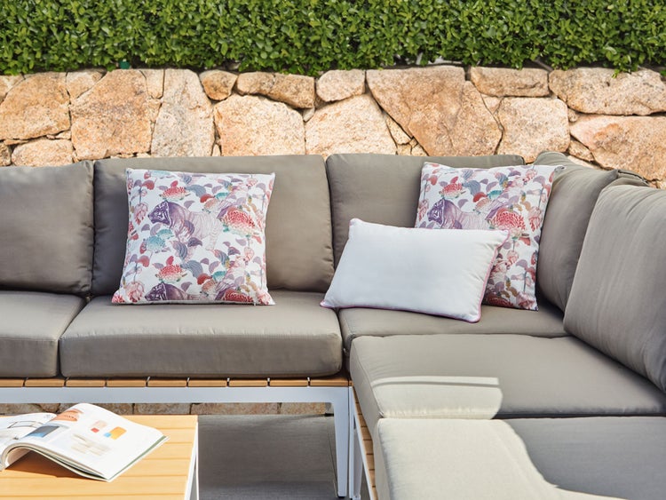Gartenkissen 3er Set VIVID Blumenmuster Bunt