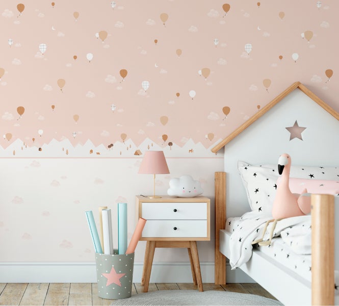 Sanders und Sanders Tapete Luftballons Rosa - 53 cm x 10 m - 640286